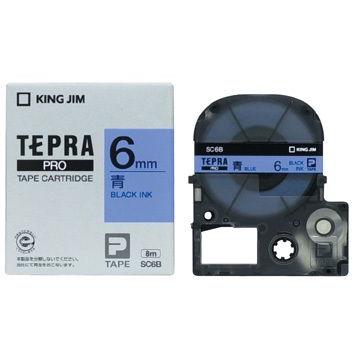 キングジム　テプラPROテープ　カラーカートリッジ　青ラベル　6mm　SC6B | TEPRA PRO