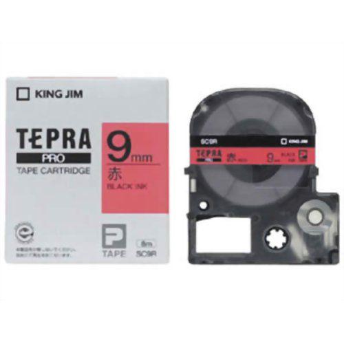 キングジム　テプラPROテープ　カラーカートリッジ　赤ラベル　9mm　SC9R | TEPRA PRO