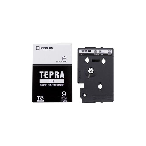 キングジム＜KING JIM＞テプラ　TRテープカートリッジ 白ラベル　黒文字 TC9S　9mm幅　7.7m | TEPRA TR