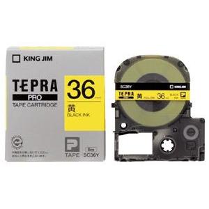 キングジム　テプラPROテープ　カラーカートリッジ　黄ラベル　36mm　SC36Y | TEPRA PRO