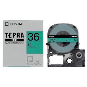 キングジム　テプラPROテープ　カラーカートリッジ　緑ラベル　36mm　SC36G | TEPRA PRO