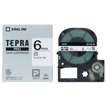 キングジム　テプラPROテープカートリッジ　白ラベル　6mm　SS6K | TEPRA PRO