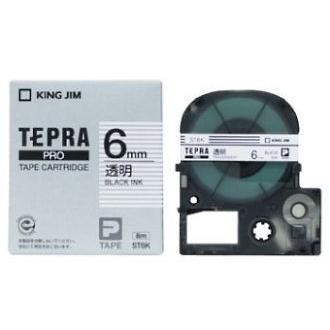 キングジム　テプラPROテープカートリッジ　透明ラベル　6mm　ST6K | TEPRA PRO
