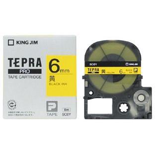 キングジム　テプラPROテープ　カラーカートリッジ　黄ラベル　6mm　SC6Y | TEPRA PRO