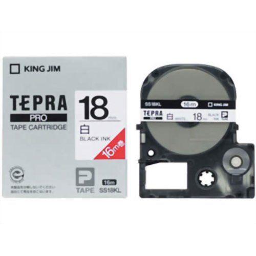 キングジム　テプラPROテープカートリッジ　白ラベル「ロング」　18mm　SS18KL | TEPRA PRO