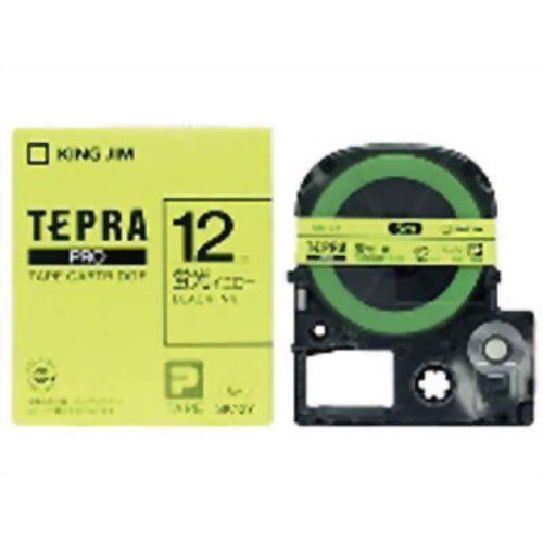 キングジム　テプラPROテープカートリッジ　蛍光イエロー/黒文字　12mm　SK12Y | TEPRA PRO