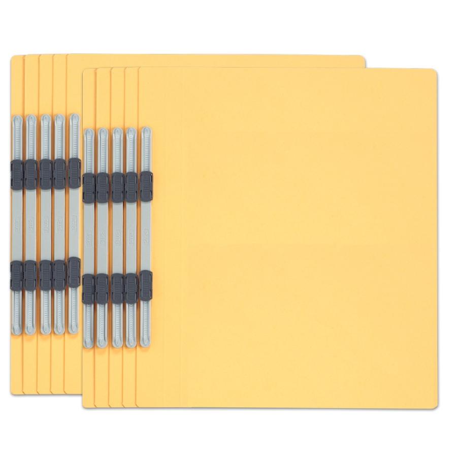 プラス(PLUS) エコノミー フラットファイル 10冊パック A4-S 150枚とじ イエロー NO.021E 79-357 | PLUS