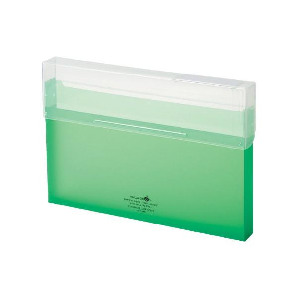 LIHIT LAB.＜リヒトラブ＞AQUA DROPs　コングレスケースＡ４ A-5024-6黄緑/A5024-6/A5024-黄緑/A-5024-黄緑 | 