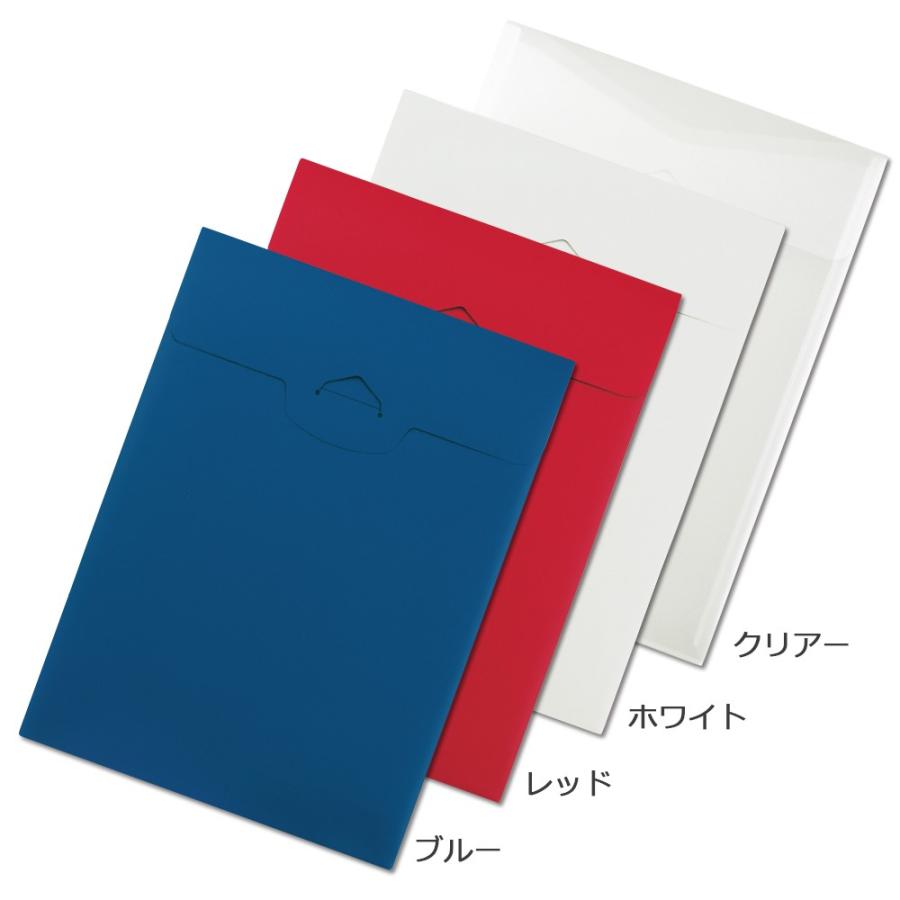 プラス(PLUS)ケースファイル ポケット付エンベロープ タテ型 ブルー FL-118CH 10冊パック　88-721 | PLUS | 01
