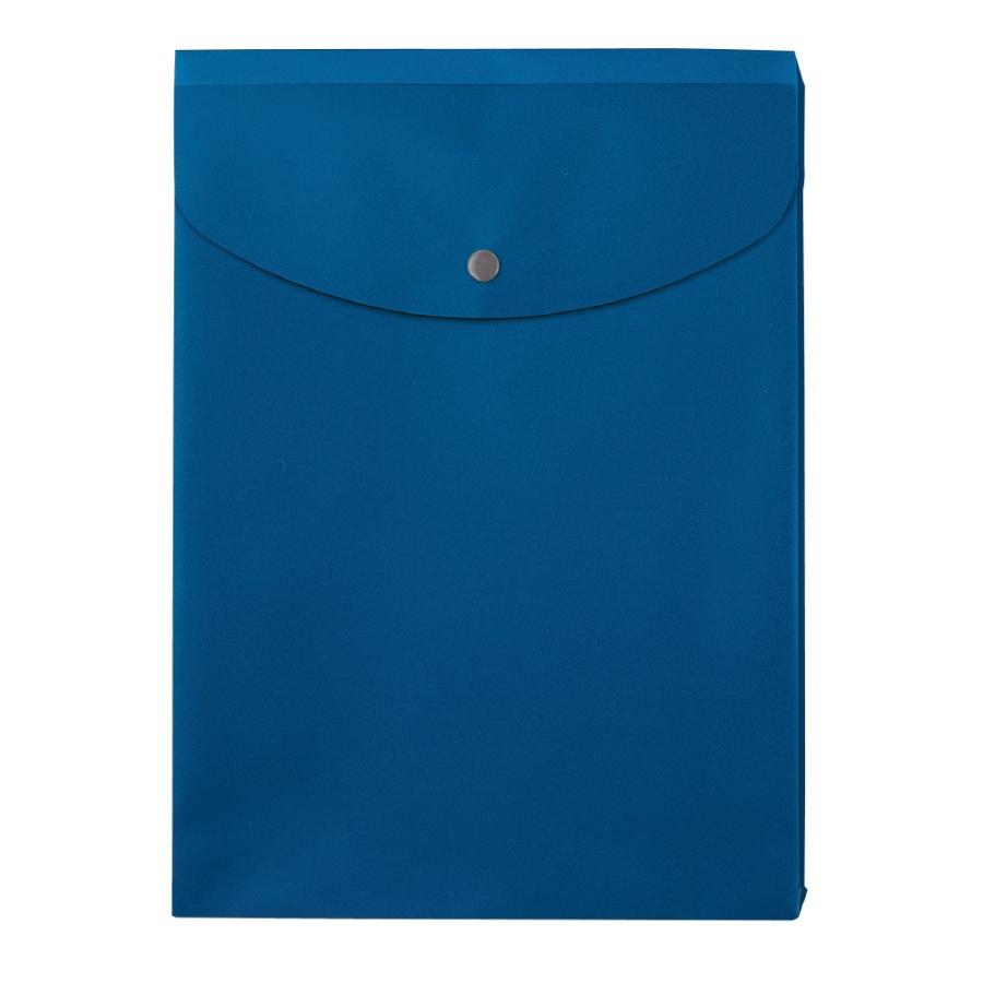 プラス(PLUS)ホルダー ポケット付エンベロープ マチ付 タテ型 ブルー FL-120CH 10冊パック　88-271 | PLUS