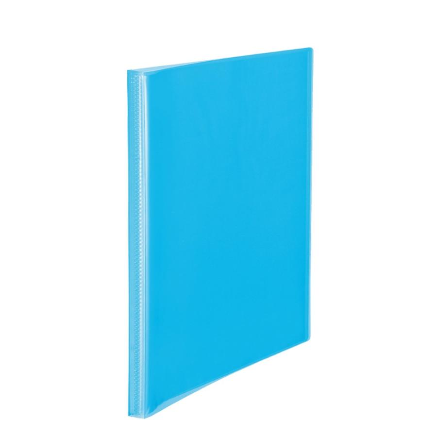 プラス(PLUS)シンプル クリアーファイル 溶着式 A4-S 40ポケット ブルー FC-240SC　98-191 | PLUS