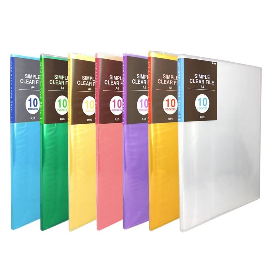 プラス(PLUS)シンプル クリアーファイル 溶着式 A4-S 40ポケット ピンク FC-240SC　98-194 | PLUS | 04