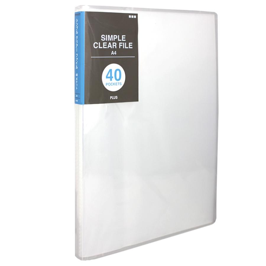 プラス(PLUS)シンプル クリアーファイル 溶着式 A4-S 40ポケット クリアー FC-240SC 98-197 | PLUS | 01