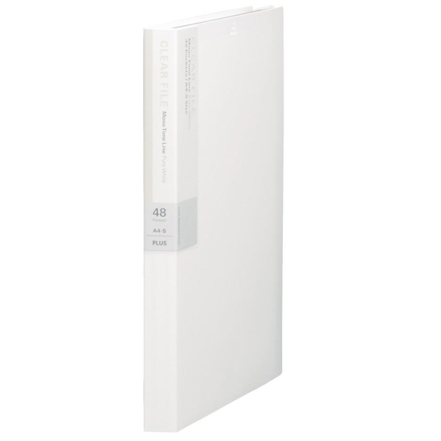 プラス(PLUS)デジャヴ クリアーファイル 溶着式 48ポケット A4-S ピュアホワイト FC-148DP　89-709 | PLUS