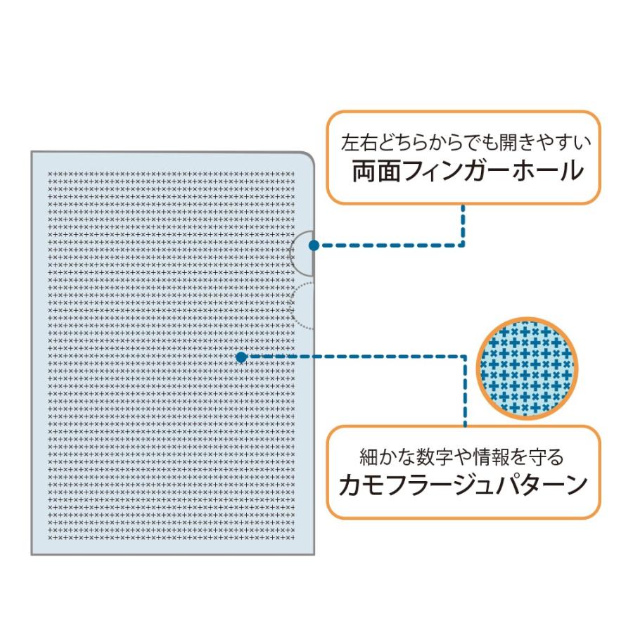 プラス(PLUS) カモフラージュホルダー A4 5枚入 ブルー FL-127CH-5P　89-421 | PLUS | 02