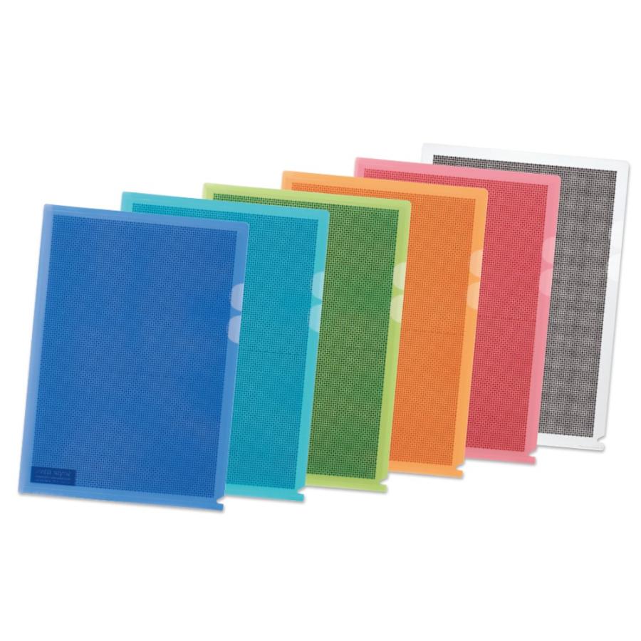 プラス(PLUS) カモフラージュホルダー A4 5枚入 ブルー FL-127CH-5P　89-421 | PLUS | 05