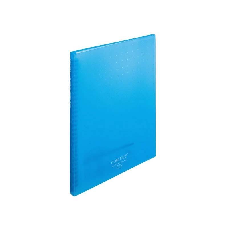 LIHIT LAB.＜リヒトラブ＞CUBE FIZZ クリヤーブック交換式A4 ブルー ポケット数30枚 N7016-8 | ブランド登録なし
