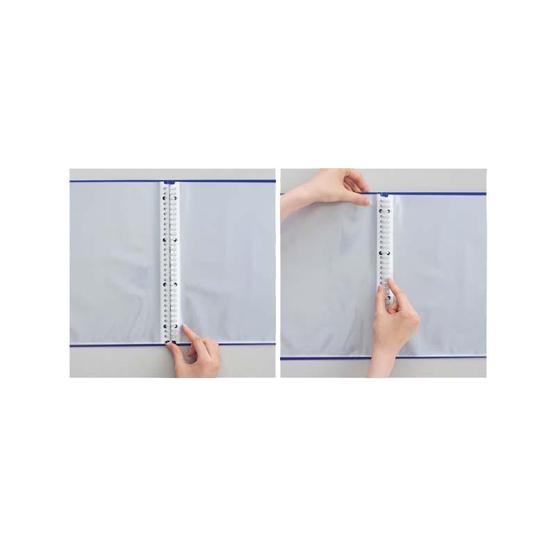 LIHIT LAB.＜リヒトラブ＞CUBE FIZZ クリヤーブック交換式A4 ブルー ポケット数30枚 N7016-8 | ブランド登録なし | 03