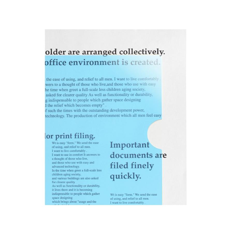 プラス(PLUS) 高透明 カラークリアーホルダー A4 10枚入 ブルー FL-184HO 80-161 | PLUS | 01