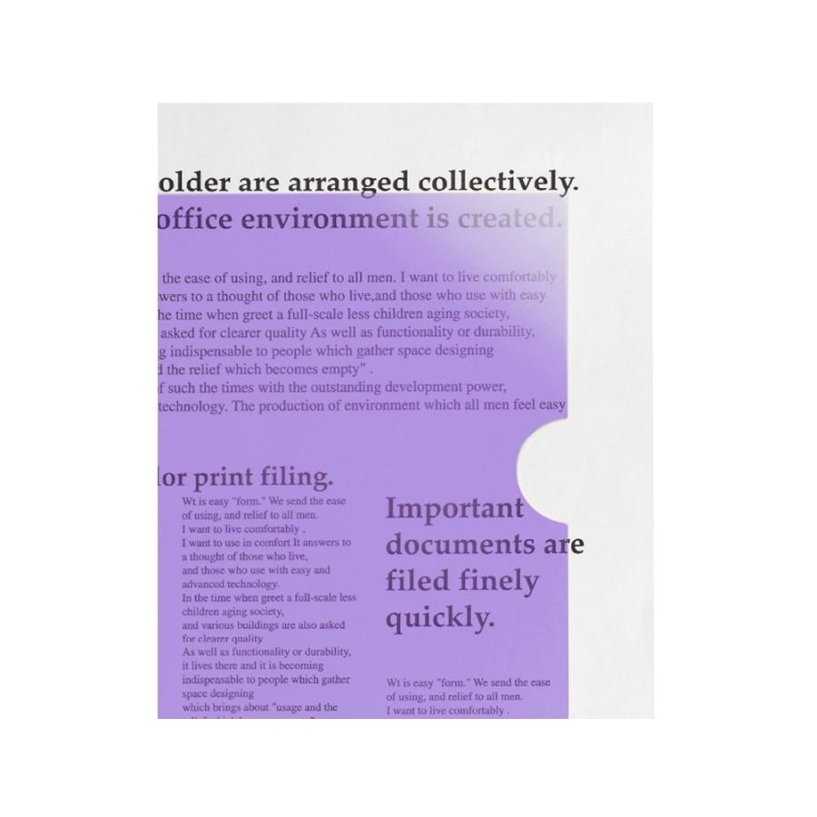 プラス(PLUS) 高透明 カラークリアーホルダー A4 10枚入 パープル FL-184HO 80-165 | PLUS | 01