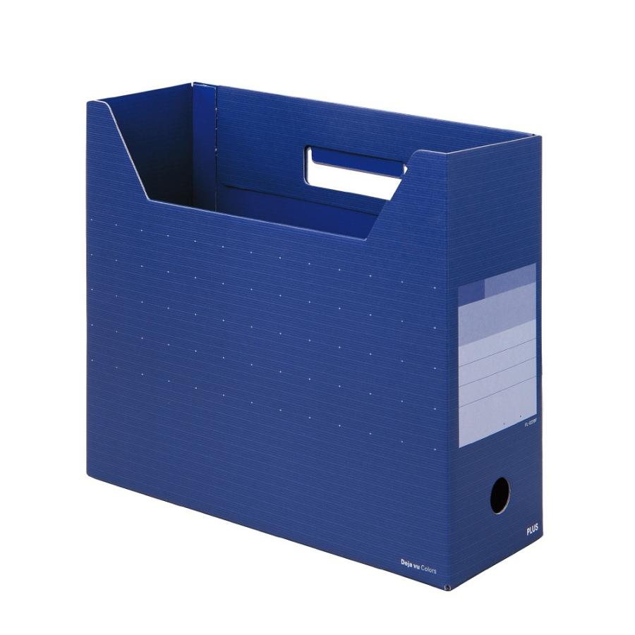 プラス(PLUS)デジャヴ ボックスファイル レギュラー A4-E ネイビーブルー FL-023BF　87-623 | PLUS