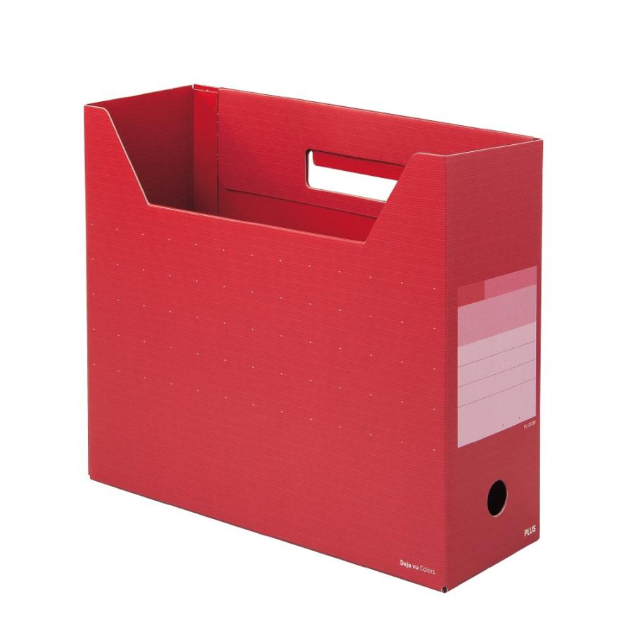 プラス(PLUS)デジャヴ ボックスファイル レギュラー A4-E ベリーレッド FL-023BF　87-626 | PLUS