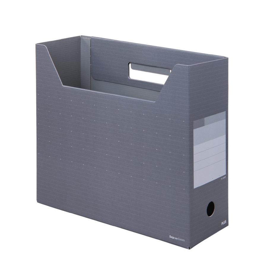 プラス(PLUS)デジャヴ ボックスファイル レギュラー A4-E ストーングレイ FL-023BF　87-628 | PLUS