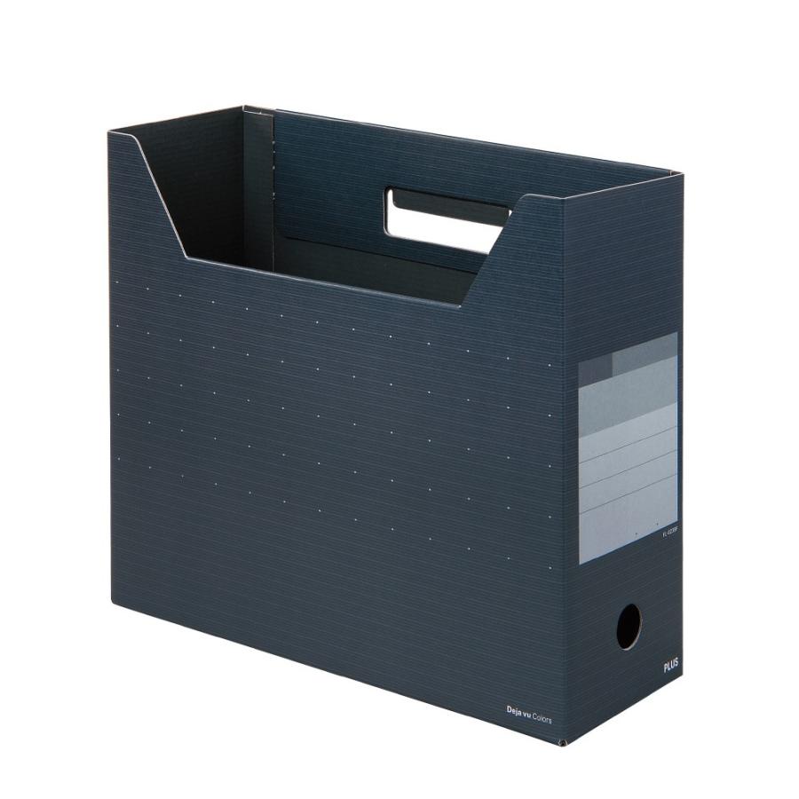 プラス(PLUS)デジャヴ ボックスファイル レギュラー A4-E チャコールグレイ FL-023BF　87-629 | PLUS