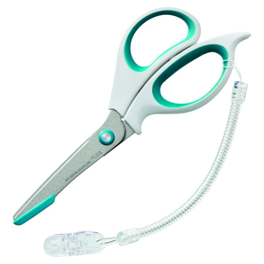 プラス(PLUS) はさみ フィットカット 安全ガイド付 フッ素コート ホワイト/ブルー SC-165AFM　34-329 | PLUS