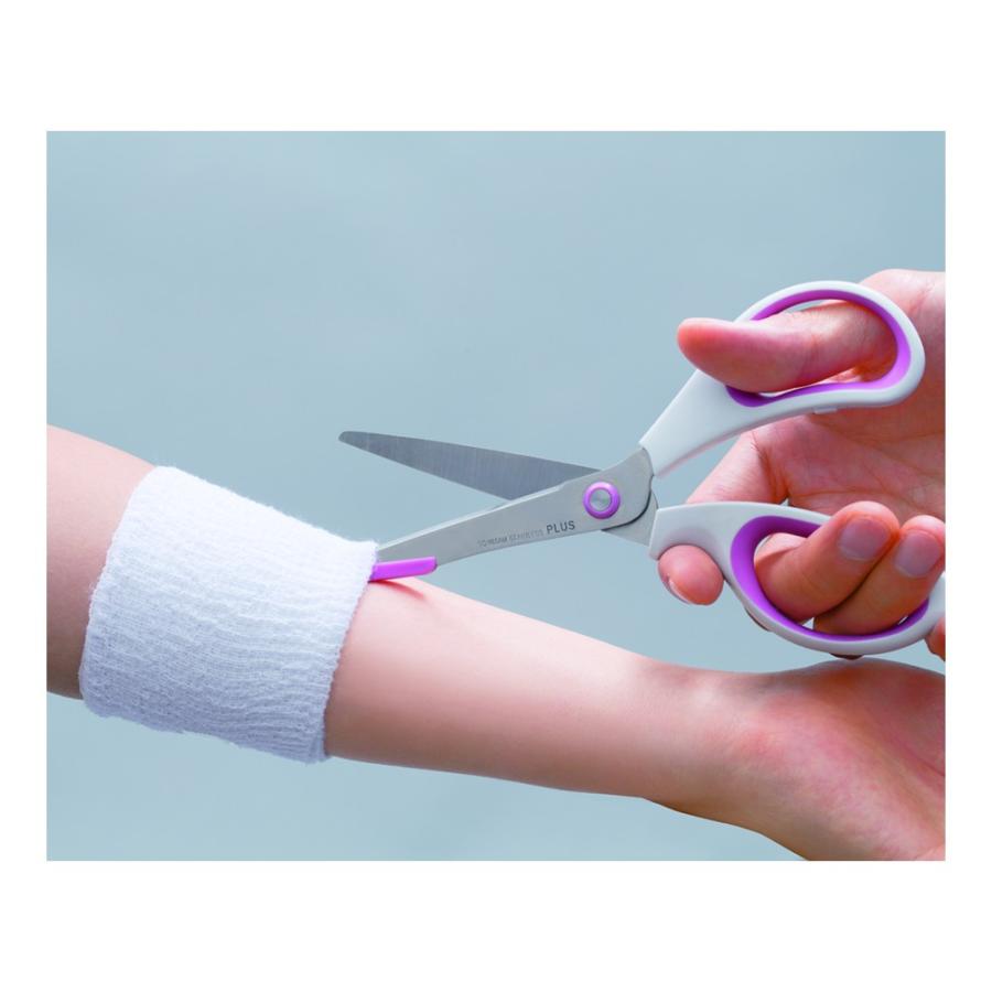 プラス(PLUS) はさみ フィットカット 安全ガイド付 フッ素コート ホワイト/ブルー SC-165AFM　34-329 | PLUS | 01