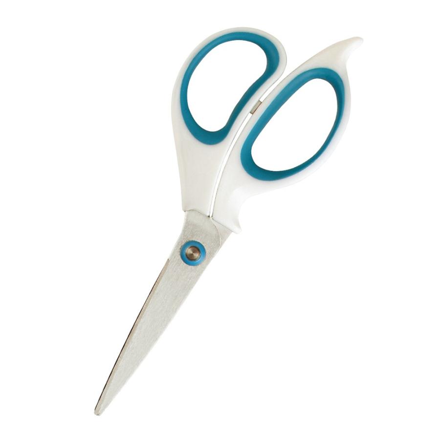 プラス(PLUS) はさみ フィットカット ジャストグリップ ホワイト/ブルー SC-165A 34-388 | PLUS