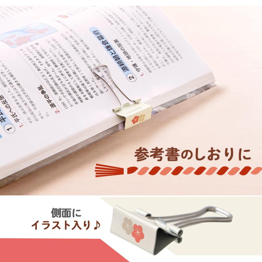 プラス(PLUS) 軽く開けるクリップ エアかる 中サイズ 4個入 ダブルクリップ 受験生応援 梅 CP-152AK 35662 | PLUS | 05