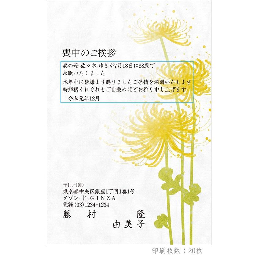 全104柄 年度版 喪中はがき印刷 普通郵便はがき 胡蝶蘭 枚 特選デザイン イーコンビyahoo 店 通販 Yahoo ショッピング