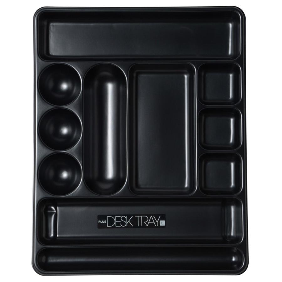 プラス(PLUS)デスクトレー 整理トレー ブラック L 63-809 | PLUS | 01