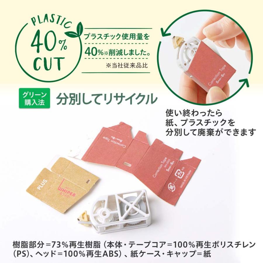 プラス PLUS 修正テープ ホワイパー 紙ケース入り ピンク WH-2005 | PLUS | 05