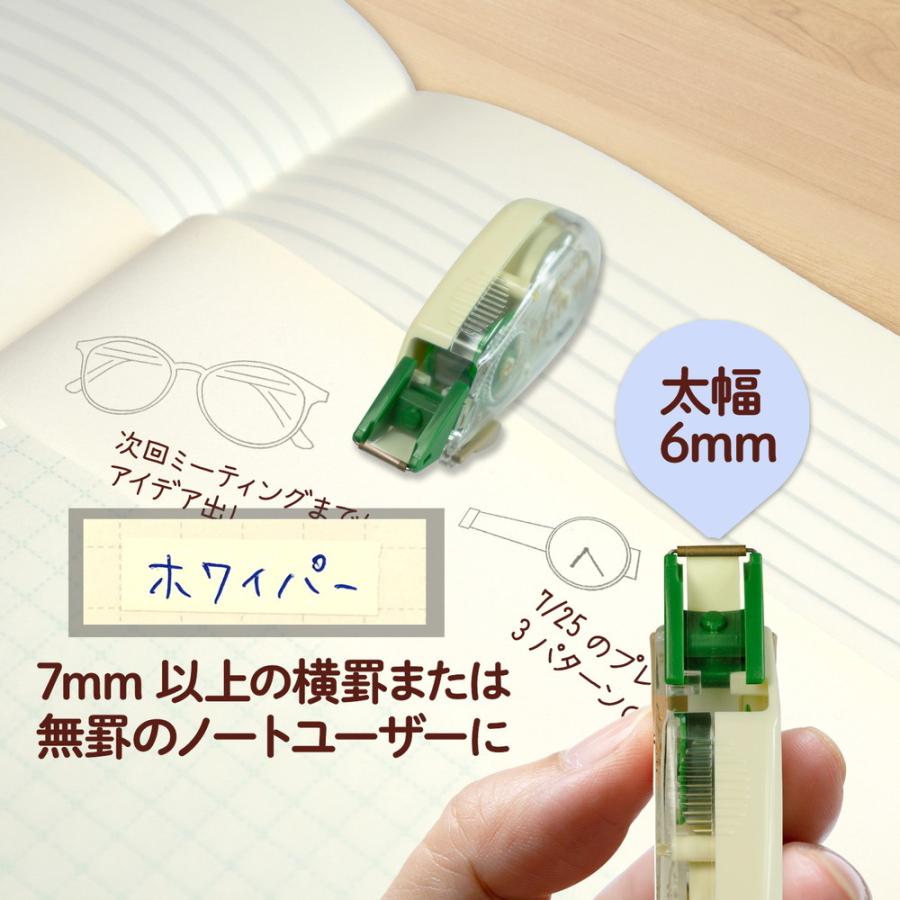 プラス (PLUS) 修正テープ ホワイパープチ クリームテープ 6mm  グリーン  WH-816Y 51-644 | PLUS | 04