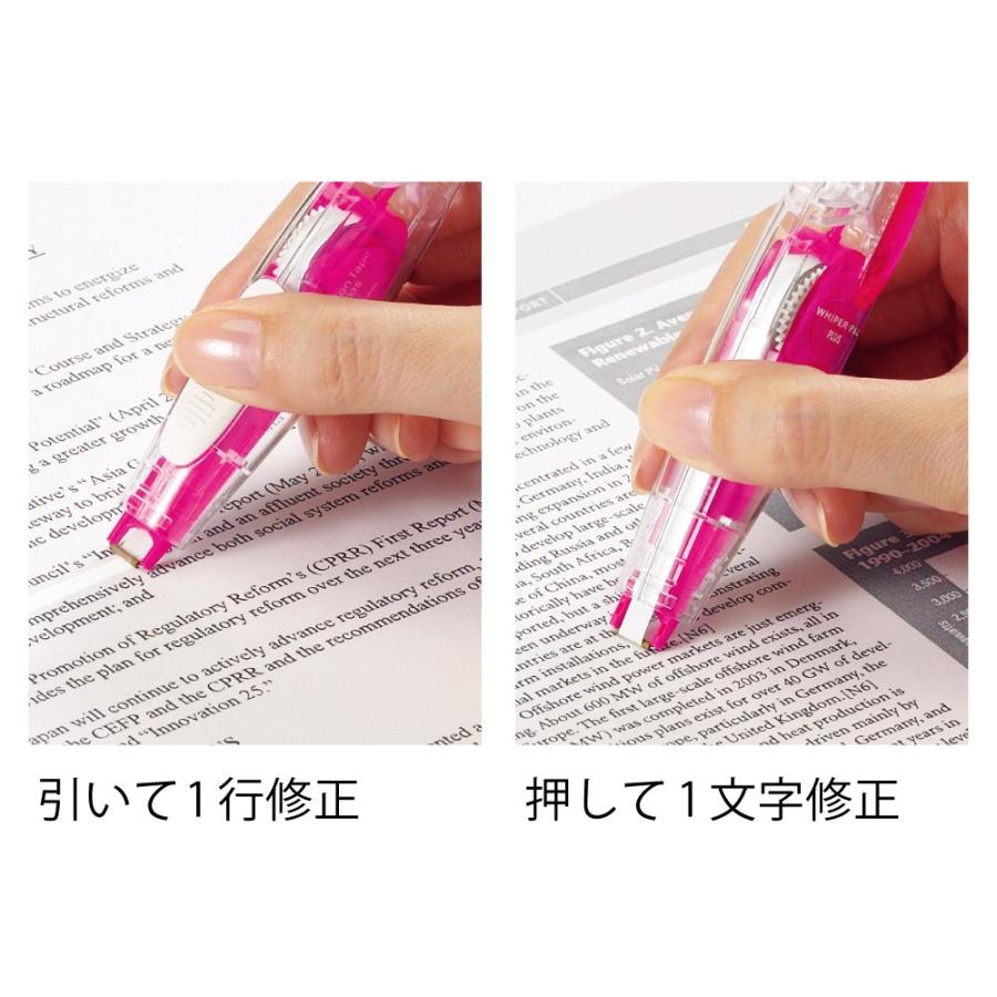プラス(PLUS) 修正テープ ホワイパーパル テープ幅 5mm 使い捨てタイプ 3個パック WH-035-3P ピンク 47-599 | PLUS | 03
