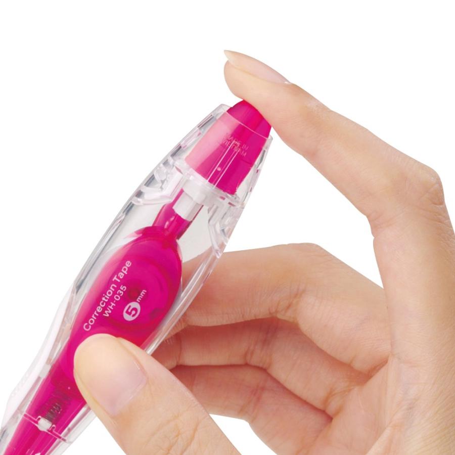 プラス(PLUS) 修正テープ ホワイパーパル テープ幅 5mm 使い捨てタイプ 3個パック WH-035-3P ピンク 47-599 | PLUS | 04