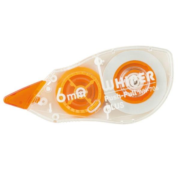 プラス(PLUS) 修正テープ ホワイパー プッシュプル 6mm幅 オレンジ WH-706 49-963 | PLUS