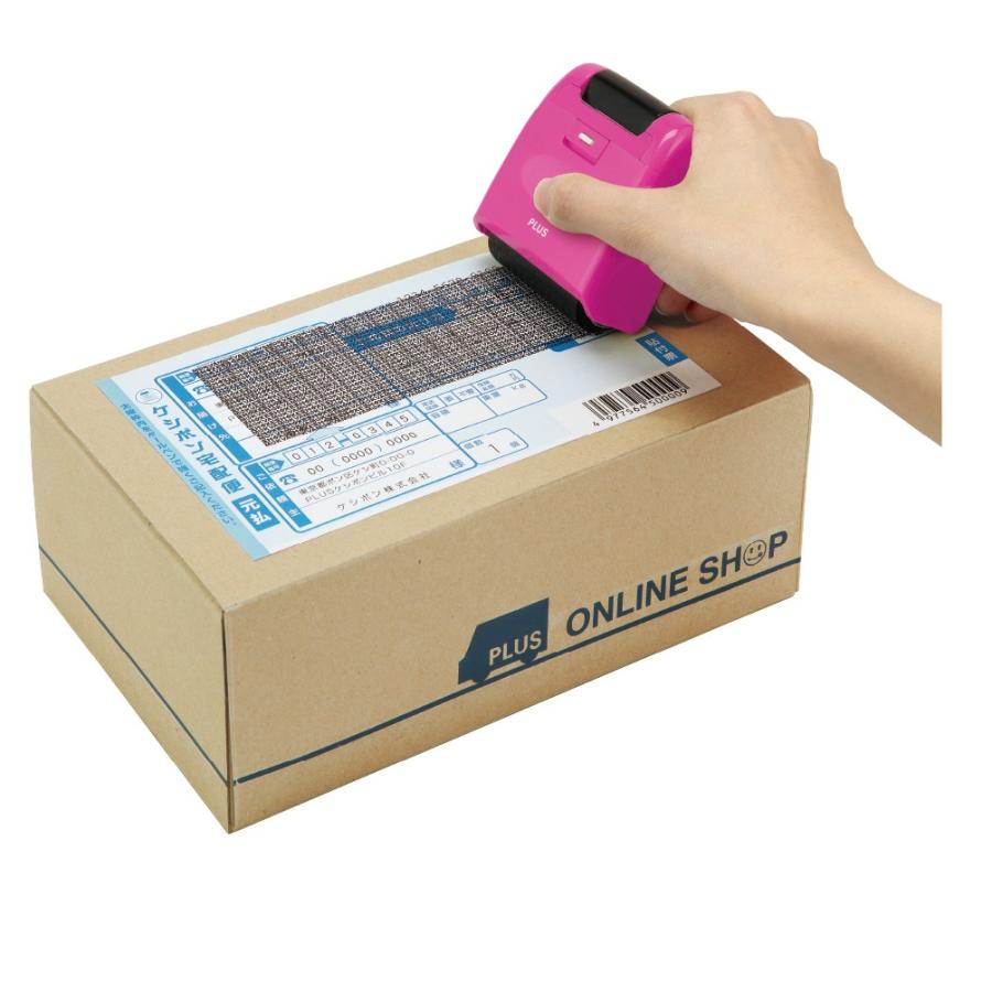 プラス(PLUS) 個人情報保護スタンプ ローラーケシポンワイド 本体 IS-510CM ピンク 38-133 | PLUS | 03