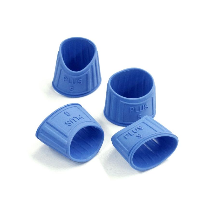 プラス(PLUS) 指サック メクリッコ ラバータイプ 抗菌 Sサイズ 4個入 ブルー KM-301 10個セット　44-752 | PLUS | 01