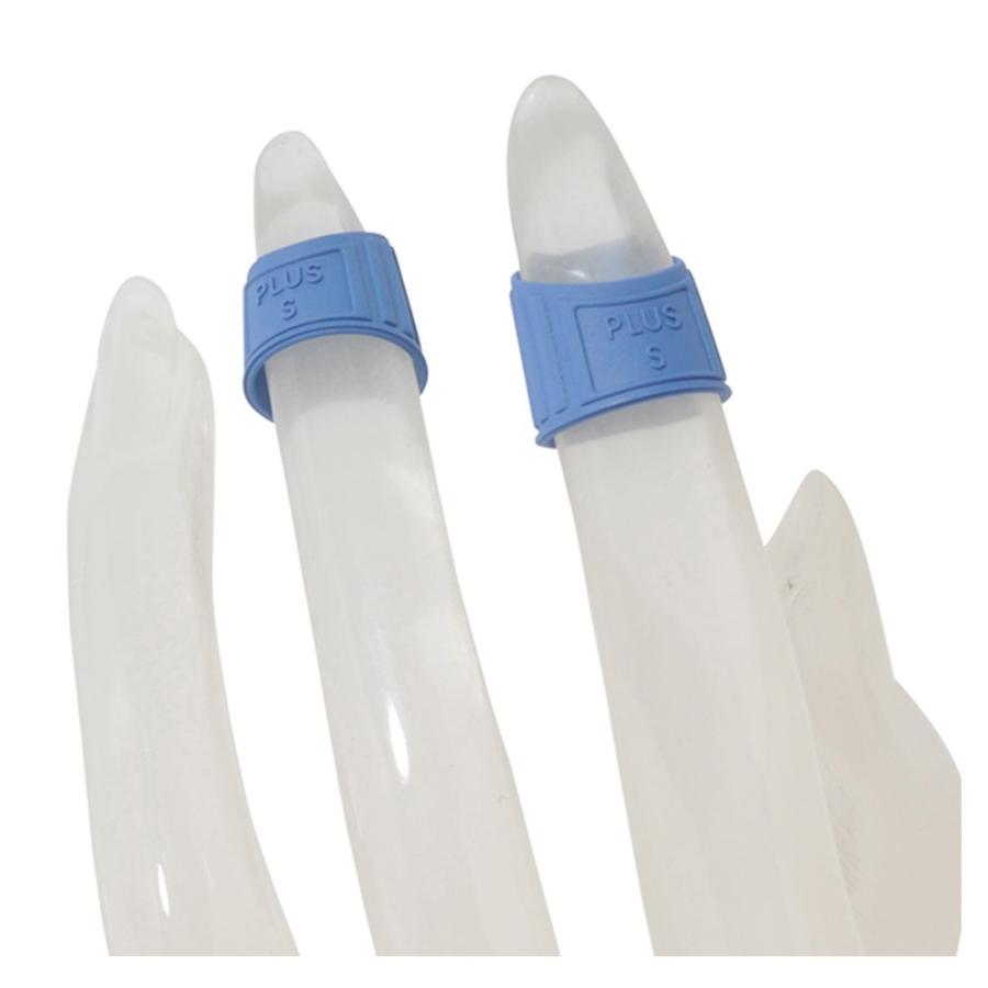 プラス(PLUS) 指サック メクリッコ ラバータイプ 抗菌 Sサイズ 4個入 ブルー KM-301 10個セット　44-752 | PLUS | 02