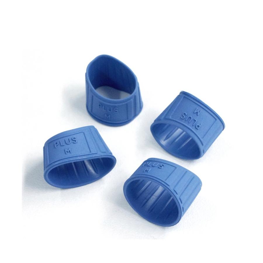 プラス(PLUS) 指サック メクリッコ ラバータイプ 抗菌 Mサイズ 4個入 ブルー KM-302 10個セット　44-751 | PLUS | 01