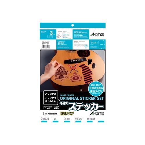 エーワン 手作りステッカーA4サイズ半透明タイプ3シートセット 288７3Ｎ | 3M