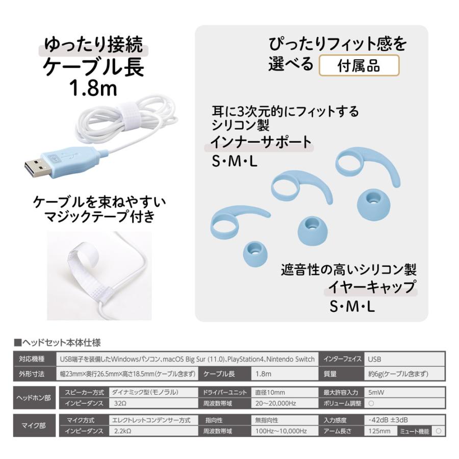 プラス PLUS ケイタイする 小型ヘッドセット 片耳 ブルー TW-HS003 | PLUS | 06