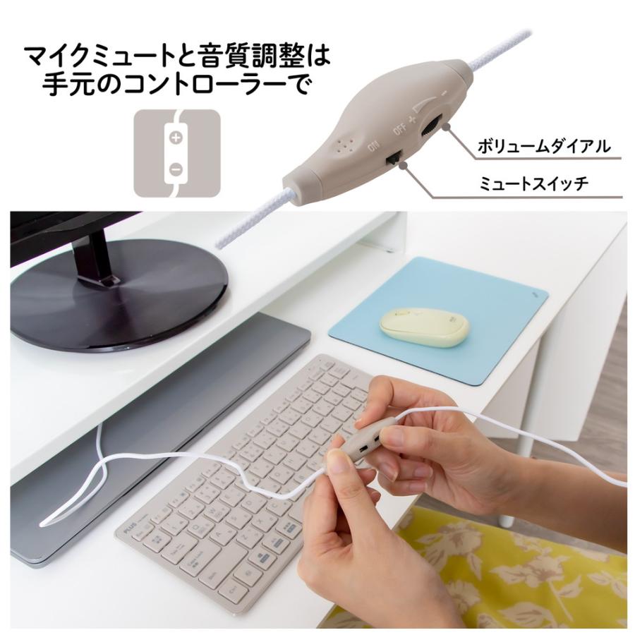 プラス PLUS 片ミミ快適 ヘッドセット グレー TW-HS002 | PLUS | 05