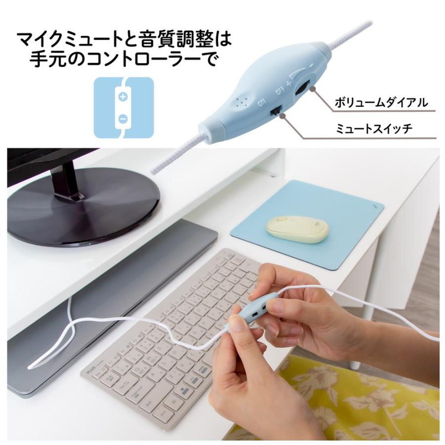 プラス PLUS 片ミミ快適 ヘッドセット ブルー TW-HS002 | PLUS | 05