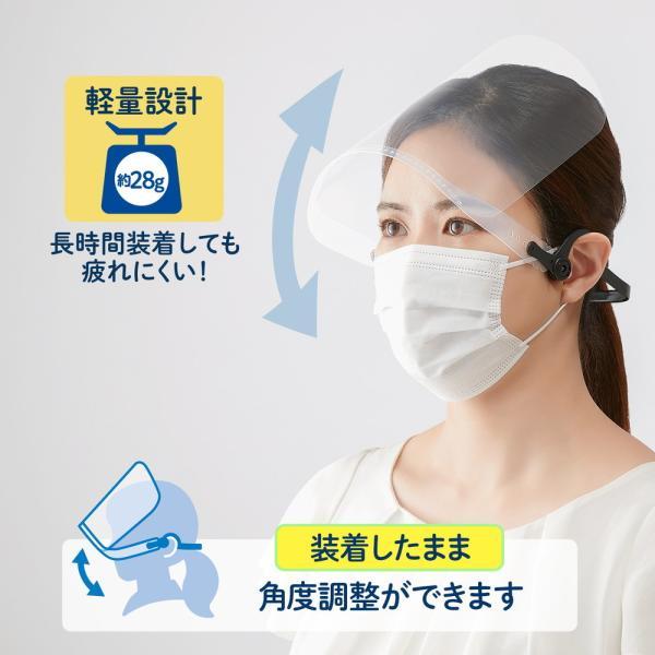 プラス PLUS フェイスシールド ヘッドセット フレーム1個＋シールド3枚 FG-020F 89-531 | PLUS | 04