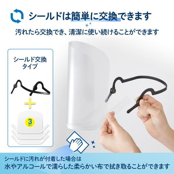 プラス PLUS フェイスシールド ヘッドセット フレーム1個＋シールド3枚 FG-020F 89-531 | PLUS | 05