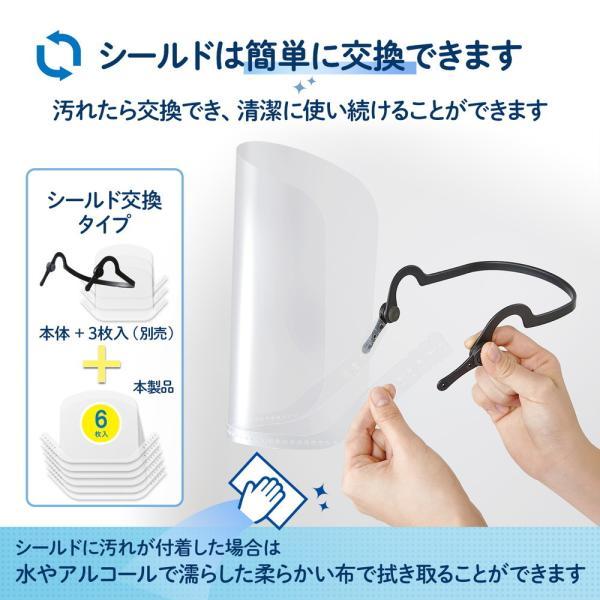 プラス PLUS フェイスシールド ヘッドセット 専用 交換 シールド 6枚入 FG-020FS-6P 89-532 | PLUS | 04